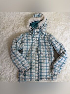 Roxy Girls Plaid Ski/Snowboard Winter Coat
